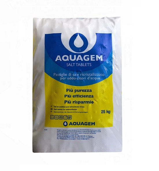 Sale per addolcitore in pastiglie Aquagem 25 kg - Pierucci Agricoltura  professional