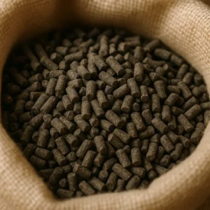 Dettaglio di concime organico pellettato