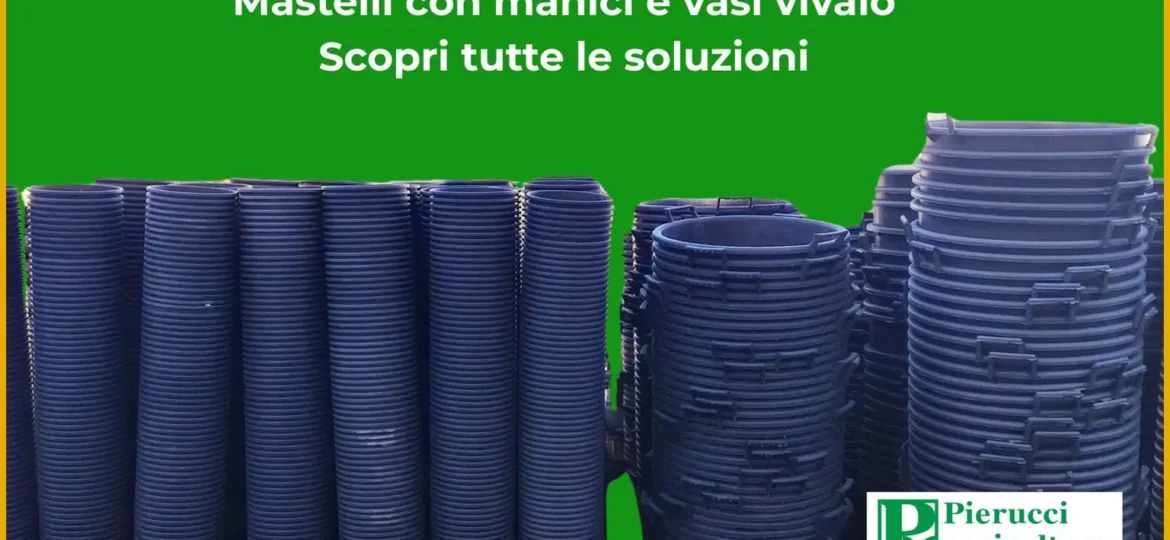 Mastelli e vasi vivaio neri della linea Pierucci Agricoltura Professional