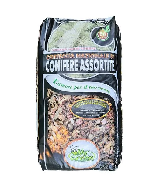 sacco di corteccia nazionale di conifere assortite