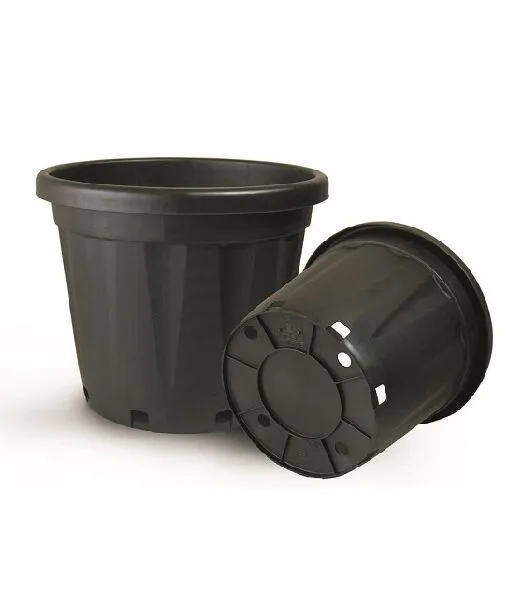 vaso tondo vivaio etna nel colore nero